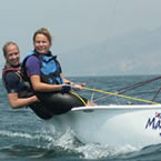 Dinghy sailing at Bray Lake