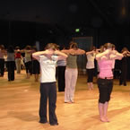 Practice taking place at Norden Farm Centre for the Arts